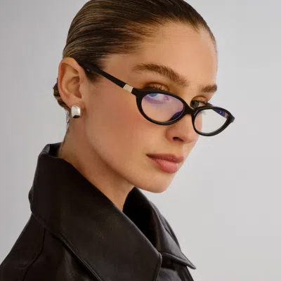 Le Specs Duskfall Blue Light Glasses In Black