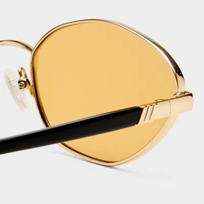 Le Specs Le Bebe 58mm Oval Sunglasse In Yellow