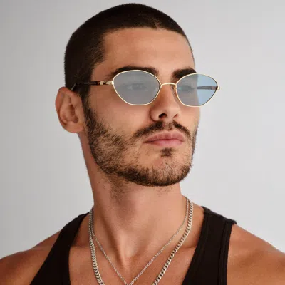 Le Specs Le Bebe 58mm Oval Sunglasse In Blue