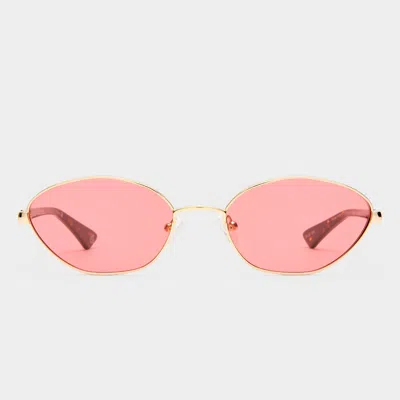 Le Specs Le Bebe 58mm Oval Sunglasse In Pink