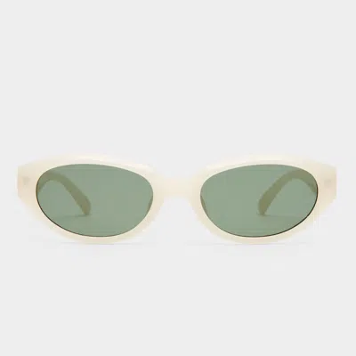 Le Specs Le Bijou 55mm Oval Sunglasses In Neutral