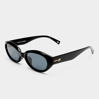 Le Specs Le Bijou 55mm Oval Sunglasses In Black