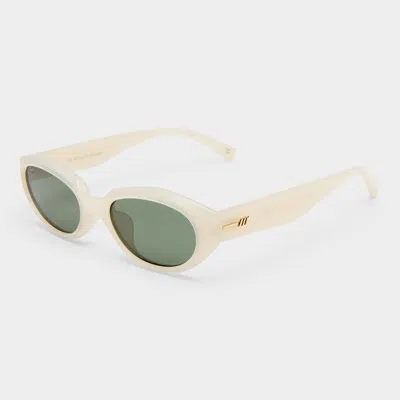 Le Specs Le Bijou 55mm Oval Sunglasses In Neutral