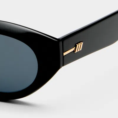 Le Specs Le Bijou 55mm Oval Sunglasses In Black