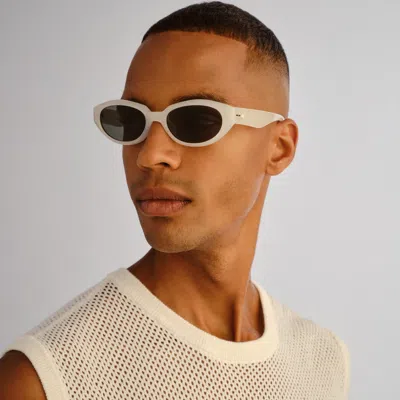 Le Specs Le Bijou 55mm Oval Sunglasses In Neutral