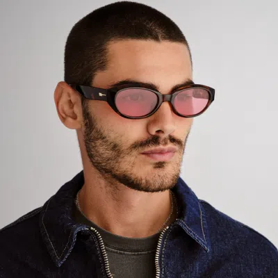 Le Specs Le Bijou 55mm Oval Sunglasses In Brown