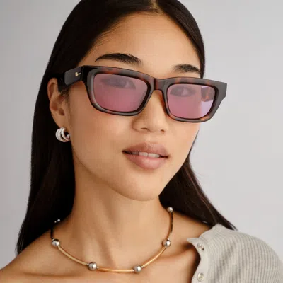 Le Specs Le Castle 54mm D-frame Sunglasses In Brown