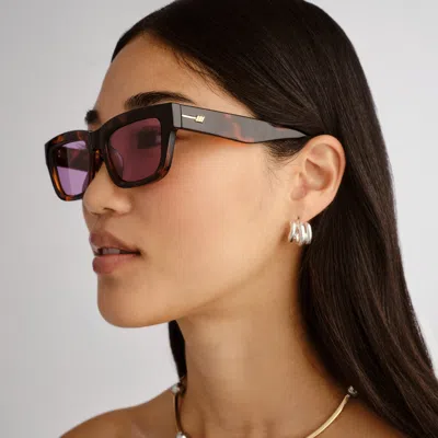 Le Specs Le Castle 54mm D-frame Sunglasses In Brown