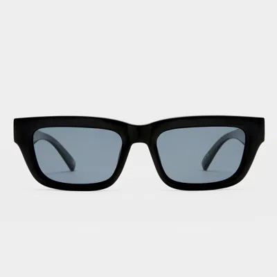 Le Specs Le Castle 54mm Polarized D-frame Sunglasses In Black