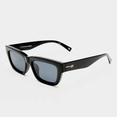 Le Specs Le Castle 54mm Polarized D-frame Sunglasses In Black
