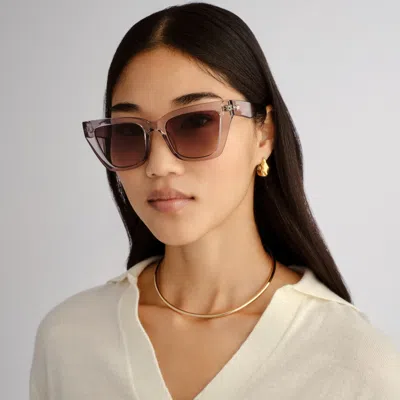 Le Specs Le Coeur 53mm Cat Eye Sunglasses In Gray