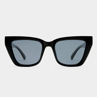 Le Specs Le Coeur 53mm Polarized Cat Eye Sunglasses In Black