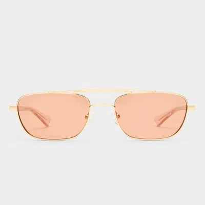 Le Specs Le Mimi 57mm Aviator Sunglasses In Gold