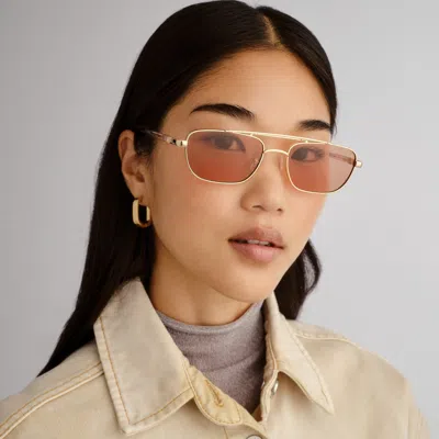 Le Specs Le Mimi 57mm Aviator Sunglasses In Gold