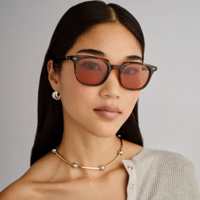 Le Specs Le Resolu 51mm D-frame Sunglasses In Brown