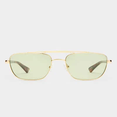 Le Specs Le Mimi 57mm Aviator Sunglasses In Green