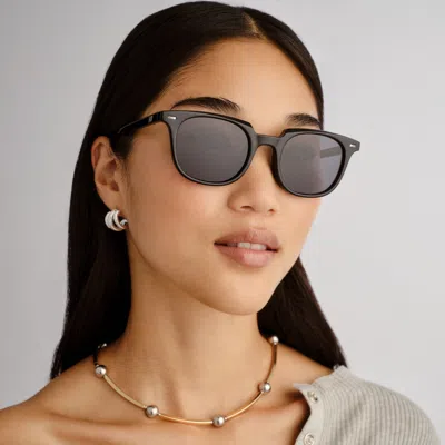 Le Specs Le Resolu 51mm Polarized D-frame Sunglasses In Black