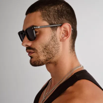 Le Specs Le Resolu 51mm Polarized D-frame Sunglasses In Black