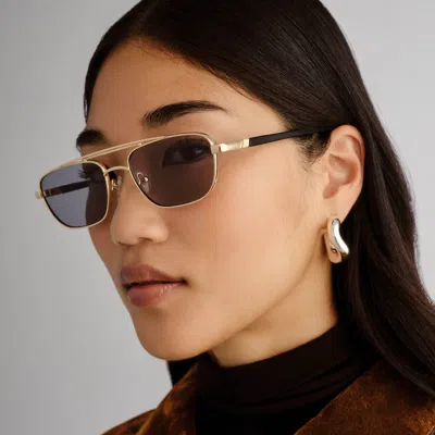 Le Specs Le Mimi 57mm Aviator Sunglasses In Gold