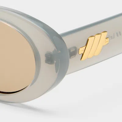 Le Specs Nouveau Vie 50mm Oval Sunglasses In Gray