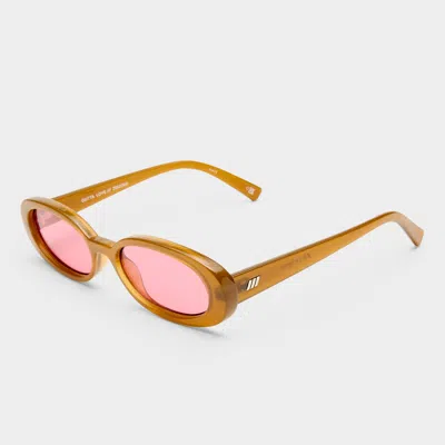 Le Specs Outta Love 51mm Oval Sunglasses In Brown