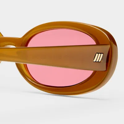 Le Specs Outta Love 51mm Oval Sunglasses In Brown