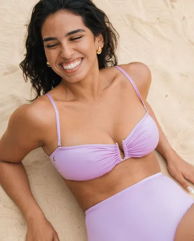 Understatement Bandeau Bikini Top Lavender In Pink