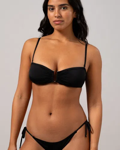Understatement Bandeau Bikini Top Black In Black