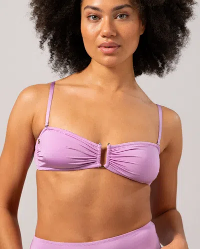 Understatement Bandeau Bikini Top Lavender In Pink