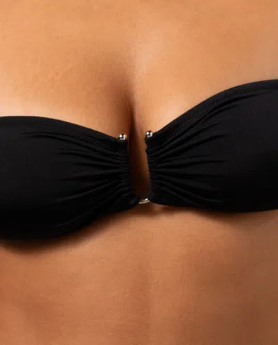 Understatement Bandeau Bikini Top Black In Black