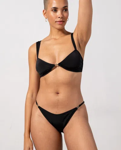 Understatement Balconette Bikini Top Black In Black