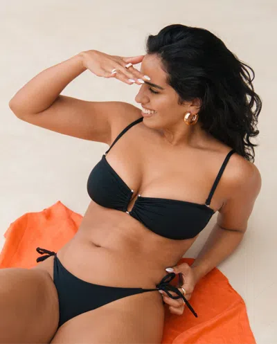 Understatement Bandeau Bikini Top Black In Black