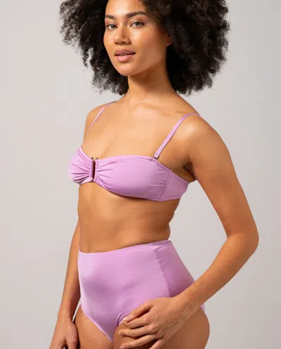 Understatement Bandeau Bikini Top Lavender In Pink