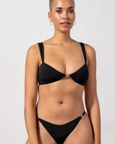 Understatement Balconette Bikini Top Black In Black