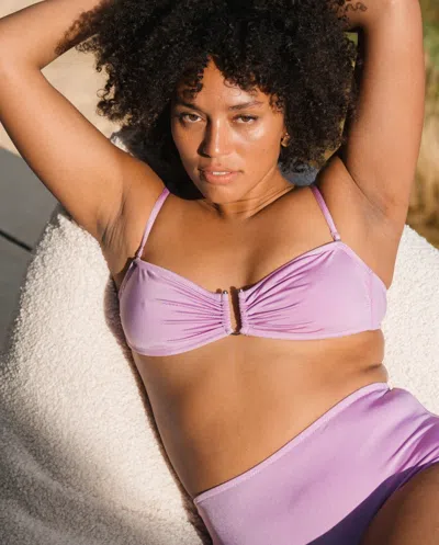 Understatement Bandeau Bikini Top Lavender In Pink