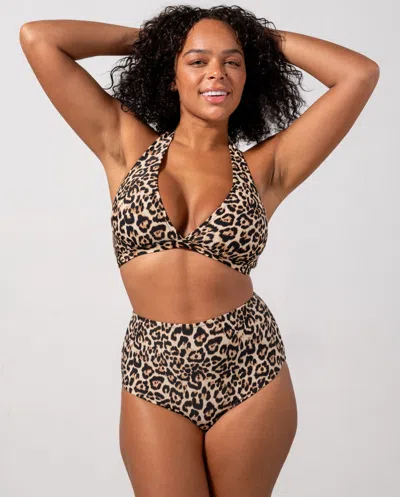 Understatement Halter Bikini Top Leopard In Brown