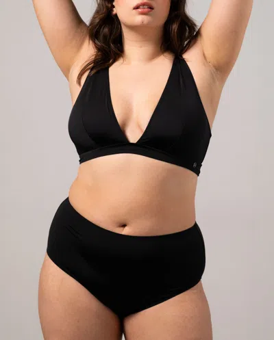 Understatement Highwaist Bikini Briefs Black In Gold