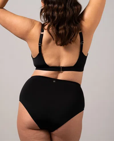 Understatement Highwaist Bikini Briefs Black In Gold