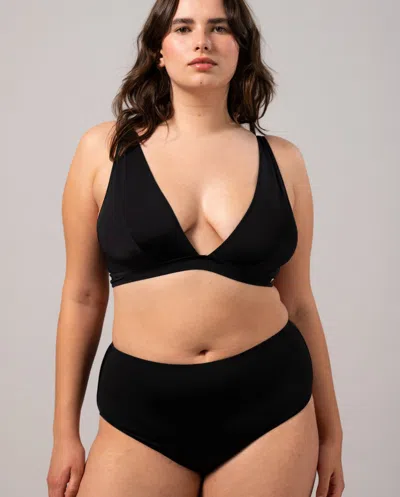 Understatement Highwaist Bikini Briefs Black In Gold