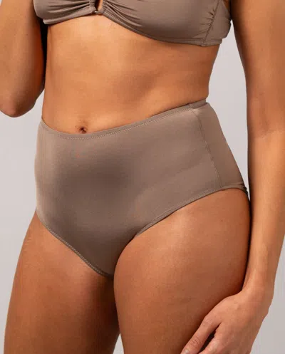 Understatement Highwaist Bikini Briefs Mauve In Gold