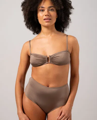 Understatement Highwaist Bikini Briefs Mauve In Gold