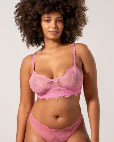 Understatement Lace Balconette Candy Pink In Pink