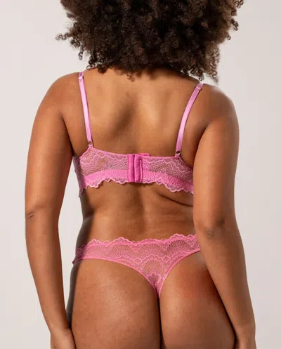 Understatement Lace Balconette Candy Pink In Pink