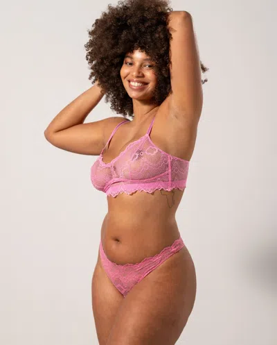Understatement Lace Balconette Candy Pink In Pink