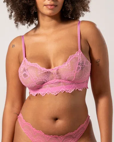 Understatement Lace Balconette Candy Pink In Pink