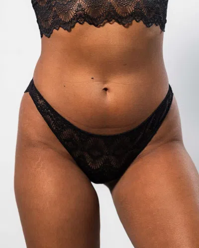 Understatement Lace Bikini Briefs Black In Black
