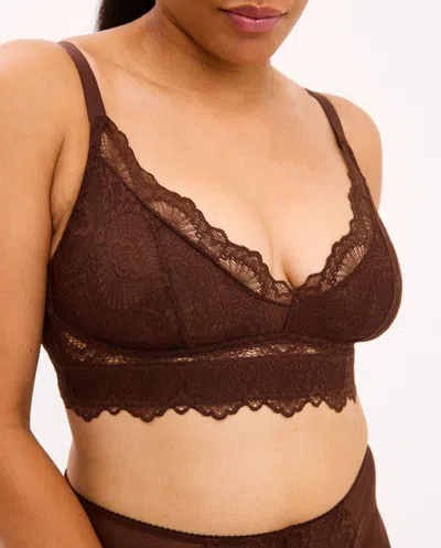 Understatement Lace Support Bra Coffee In Gold