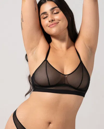 Understatement Mesh Balconette Black In Black