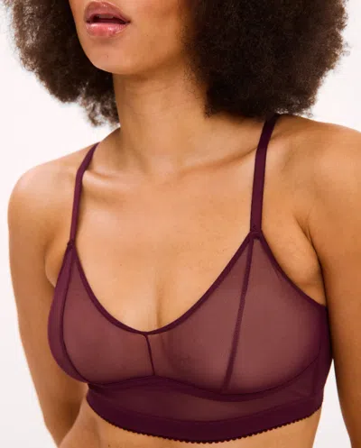 Understatement Mesh Balconette Cherry In Purple