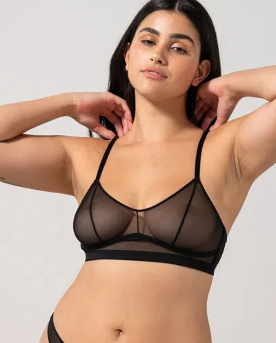 Understatement Mesh Balconette Black In Black